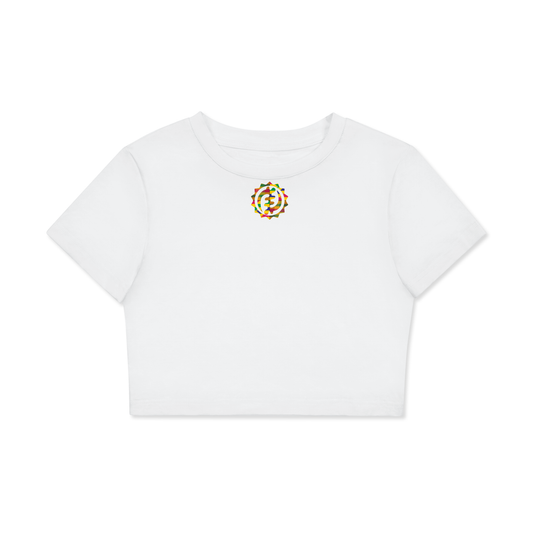 T-shirt court en coton pour femme